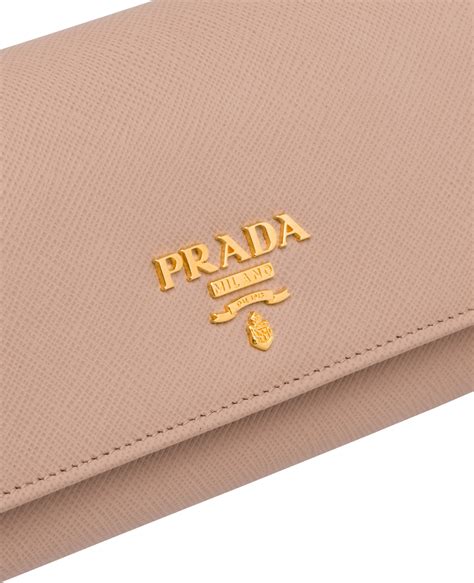 prada metallic saffiano leather moccasin pink|Powder Pink Saffiano and leather wallet with shoulder strap .